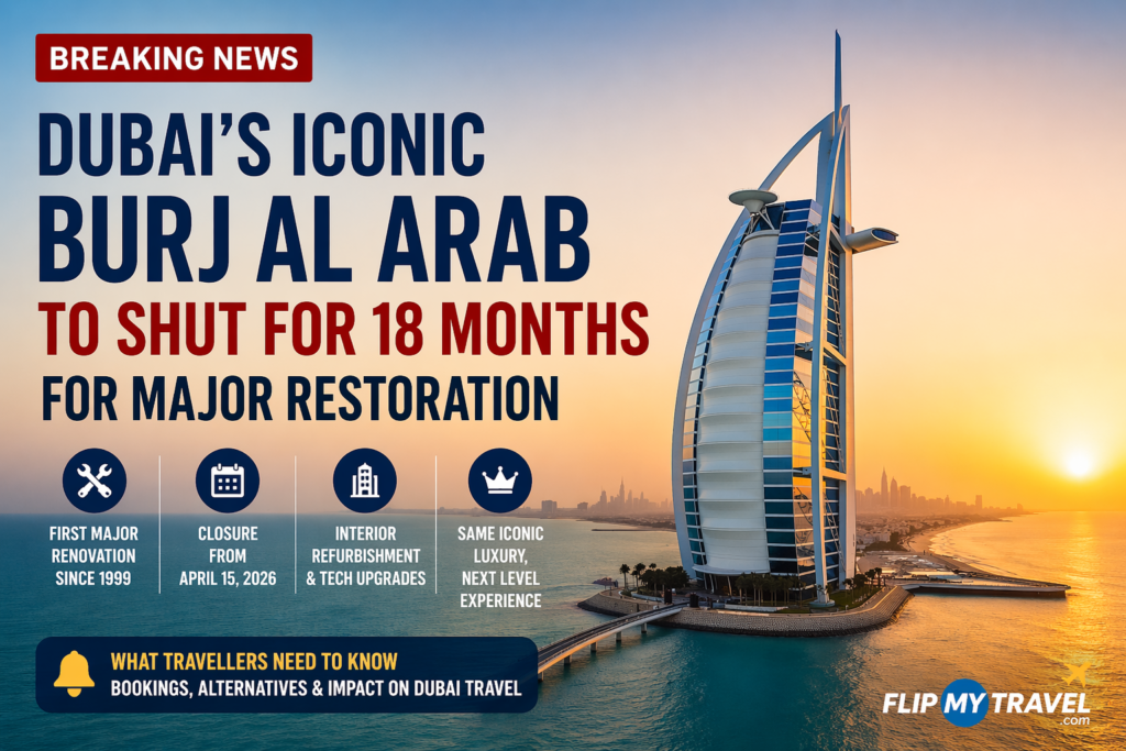 Dubai’s Burj Al Arab to Shut for 18 Months