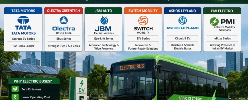 Top electric bus manufacturers in India